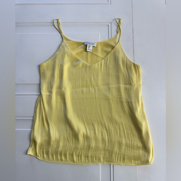Rachel Zoe Tops - Rachel Zoe Women’s Sz Small Yellow Satin Feel Spaghetti Strap Camisole Tank Top